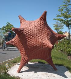Diatom Public Sculpture, Terracotta Sculpture, Commission, 