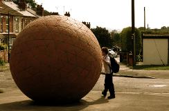 Giant Terracotta Sculpture, Giant Brick Sphere, 